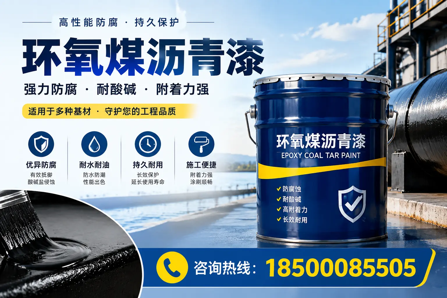 环氧煤沥青漆的施工流程详解,助力湘潭工程顺利完成
